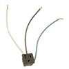 LEVITON 1374-1 3-WIRE SNAP-IN AC RECEPTACLE, 15A-125V,      NEMA 5-15R, 2P, 3W, 14AWG 6" LONG WIRED - BLACK