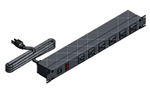 HAMMOND 1583T12A1BKX POWER BAR 12 OUTLET 19" RACKMOUNT 6'   CORD, 6 FRONT/6 REAR RECEPTACLES, NO SWITCH *SPECIAL ORDER*