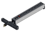 HAMMOND 1584H8B1 POWER BAR 8 OUTLET INDUSTRIAL GRADE 15'    CORD, 125V/15A 5-15R OUTLETS