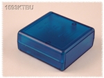 HAMMOND TRANSPARENT BLUE ABS PLASTIC ENCLOSURE 1593KTBU     2.6" X 2.6" X 1.1" *SPECIAL ORDER*