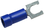 PICO 1827-15 BLUE 16-14AWG #6 LOCKING SPADE CONNECTOR / FORK TERMINAL, VINYL INSULATED, 50/PACK