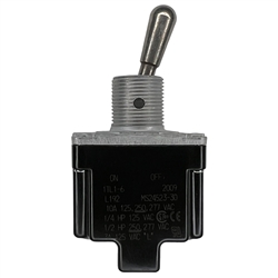 HONEYWELL 1TL1-6 TOGGLE SWITCH SPST (ON)-OFF 10A/125VAC,    NON-LOCKING LEVER, SEALED, SCREW TERMINALS, UL CSA
