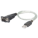 MANHATTAN USB TO SERIAL ADAPTER CABLE LENGTH: 18" 205146    RS232 PORT TO A SINGLE USB PORT