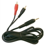 CIRCUIT TEST 211-325 Y ADAPTER, 3.5MM STEREO MALE TO 2 X RCA MALE, 6FT CABLE, GOLD PLATED