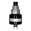 GRAYHILL 2202 PUSH BUTTON SWITCH SPST ON-(OFF) N/C,         10A @ 115VAC, BLACK PLUNGER, SOLDER TERMINALS
