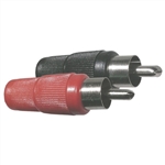 MODE 24-109-4 RCA PLASTIC PLUGS RED & BLACK, 4/PACK
