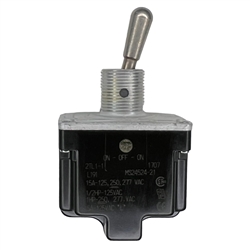 HONEYWELL 2TL1-1 TOGGLE SWITCH DPDT ON-OFF-ON 15A/125VAC,   NON-LOCKING LEVER, SEALED, SCREW TERMINALS, UL CSA