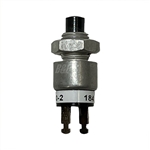 GRAYHILL 30-2 MINIATURE PUSH BUTTON SWITCH SPST ON-(OFF) N/C, 1A @ 115VAC, BLACK PLUNGER, SOLDER TERMINALS