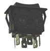 PHILMORE 30-650 HEAVY DUTY ROCKER SWITCH DPDT ON-OFF-ON,    20A @ 125VAC / 10A @ 277VAC, QC TERMINALS