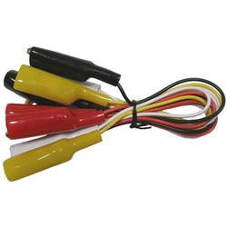 MODE 33-230-0 HEAVY DUTY ALLIGATOR CLIP LEAD SET, 30" LONG  4/PACK (1 EACH: BLACK/RED/YELLOW/WHITE)