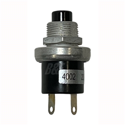 GRAYHILL 4002 MOMENTARY PUSH BUTTON SWITCH SPST N/C ON-(OFF), 1A @ 115VAC, BLACK PLUNGER, SOLDER TERMINALS