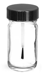 SKS 1OZ GLASS BOTTLE CLEAR WITH BRUSH 4022-1 OZ