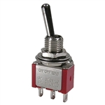 MODE 41-233T-0 UL/CSA APPROVED ECONOMY SUB-MINIATURE TOGGLE SWITCH, SPDT ON-ON, 5A @ 125VAC OR 28VDC, SOLDER TERMINALS