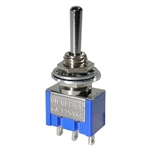 MODE 41-235B-1 STANDARD SUB-MINIATURE TOGGLE SWITCH, SPDT   ON-OFF-ON, 5A @ 125VAC, SOLDER TERMINALS