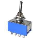 MODE 41-255-1 STANDARD SUB-MINIATURE TOGGLE SWITCH, 4PDT    ON-OFF-ON, 6A @ 125VAC, SOLDER TERMINALS