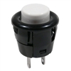 MODE 44-530N-0 PUSH BUTTON SWITCH, SPST OFF-(ON) N/O        MOMENTARY, 3A @ 125VAC, WHITE BUTTON, SOLDER TERMINALS