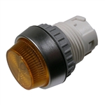 MODE 44-741Y-0 PILOT LAMP, 22MM DIAMETER, 22.5MM YELLOW TAPERED LENS ** 44-700-0 / 44-703-0 REQUIRED & NOT INCLUDED **