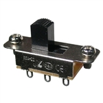 MODE 46-010-2 SLIDE SWITCH DPDT ON-ON, 3A @ 125VAC / 1.5A @ 250VAC, SOLDER TERMINALS, 2/PACK
