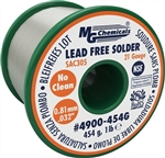 MG CHEMICALS 4900-454G SAC305 NO CLEAN SOLDER WIRE 2.2% FLUX CORE 0.81 MM (0.032") 454 G (1 LB) 21AWG SPOOL