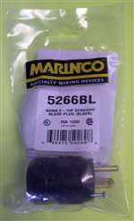 Marinco 5266BL 15 A 125 V 2P 3 W SB Plug Noir 