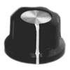 MODE 54-232-2 FLANGED KNOB WITH ALUMINUM INSERT & SET SCREW (20MM X 12MM), 2/PACK
