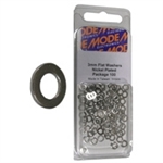 MODE 54-407-100 2MM NICKEL PLATED FLAT WASHERS (METRIC)     100/PACK