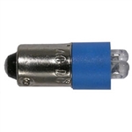 MODE 55-211B-0 BLUE REPLACEMENT LED LAMP/BULB, 12V 4500MCD  T3-1/4 (10MM) BAYONET BASE (12V AC/DC)