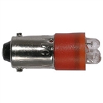 MODE 55-211R-0 RED REPLACEMENT LED LAMP/BULB, 12V 21000MCD  T3-1/4 (10MM) BAYONET BASE (12V AC/DC)