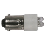 MODE 55-212W-0 WHITE REPLACEMENT LED LAMP/BULB, 24V 10000MCD T3-1/4 (10MM) BAYONET BASE (24V AC/DC)