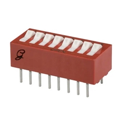 GRAYHILL 76SB08T DIP SWITCH 8PST ON-OFF, 150MA @ 30VDC,     PC PIN TERMINALS