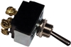 PICO 9438-11 METAL BAT HANDLE TOGGLE SWITCH DPST ON-OFF,     25A @ 12VDC, SCREW TERMINALS ** RATED FOR 12V ONLY **