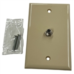 PROVO WCP-1 COAXIAL WALLPLATE WITH F81 JACK, BEIGE          *FINAL SALE - NO LONGER STOCKED*