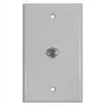 MODE 16-170W-0 CATV WALL PLATE WITH F81, WHITE