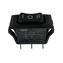 CHERRY CRE24F2HBBNE ROCKER SWITCH SPDT ON-OFF-ON, 20A @ 125VAC / 16A @ 250VAC, ON/OFF MARKINGS, QC TERMINALS