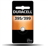 DURACELL D395 1.5V SILVER OXIDE WATCH BATTERY (399, SR57, SR927W, SR9327W, RW413/313 SB-AP/BP, 280-44/48 EQUIVALENT)
