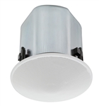 TOA F-122C 30W 12CM WIDE DISPERSION CEILING SPEAKER,        8/16 OHM OR 25/70V SELECTABLE TAPS IN-FRONT *SPECIAL ORDER*