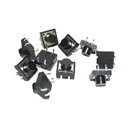 OSEPP LS-00002 MINI SQUARE PUSH BUTTON SWITCH 12MM          10/PACK, ARDUINO