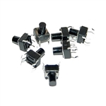 OSEPP LS-00003 PUSH BUTTON SWITCH MINI TACTILE 6MM 25/PACK, ARDUINO 12VDC@50MA MAXIMUM *NOT RATED FOR AC CIRCUITS*