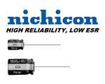 NICHICON N10UF250VR RADIAL ELECTROLYTIC CAPACITOR 10UF 250V 105C (10MM X 20MM) LOW ESR 2000-8000 HOURS MFR# UPW2E100MPD