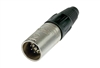 NEUTRIK NC7MX 7 PIN MALE XLR CABLE CONNECTOR WITH NICKEL    HOUSING AND SILVER CONTACTS