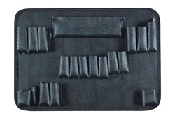 8-1/2"L x 6"W x 2-1/2"D with Pick and Pluck Foam PLATT 107 Black Molded Case