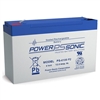 POWERSONIC PS-6100F2 6V 12AH SLA BATTERY WITH .250" QC TABS