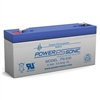 POWERSONIC PS-630F1 6V 3.5AH SLA BATTERY WITH .187" QC TABS