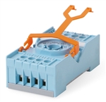 RELECO S2-B RELAY BASE / SOCKET DPDT 8 PIN OCTAL, DIN RAIL  OR PANEL MOUNT, WITH HOLD DOWN CLIP, 10A@300V