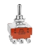 NKK S43T INDUSTRIAL GRADE TOGGLE SWITCH, 4PDT ON-OFF-ON,    20A @ 125VAC / 9A @ 250VAC, SCREW TERMINALS
