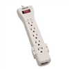 TRIPPLITE SUPER7TEL 7 OUTLET SURGE PROTECTOR 7' CORD,       2520 JOULES RATING, FAX/MODEM PROTECTION, RJ11