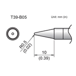 HAKKO T39-B05 CONICAL TIP R0.5 X 10MM FOR THE FX-971        SOLDERING STATION *SPECIAL ORDER*