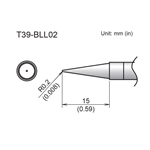 HAKKO T39-BLL02 CONICAL TIP R0.2 X 15MM FOR THE FX-971      SOLDERING STATION *SPECIAL ORDER*