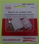 MOLEX WMF-3906PRT MINI-FIT JR. 12 POLE/CIRCUIT LOCKING      CONNECTOR KIT, PINS 18-24AWG